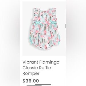 Vibrant flamingo classic romper